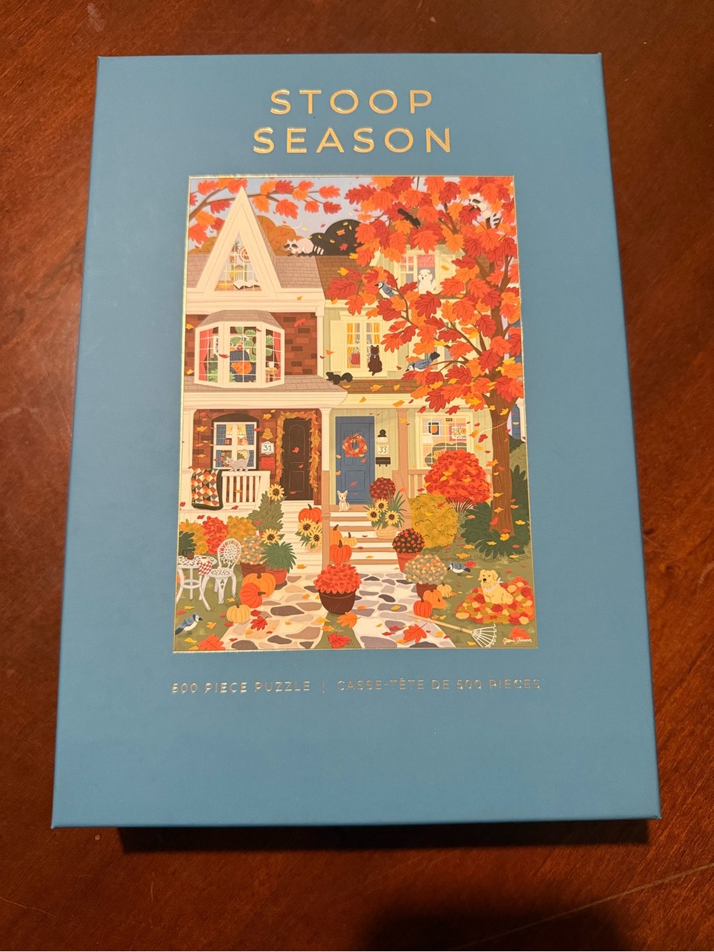 Hobbry "Stoop Season" Fall/Autumn Scene 500-Piece Puzzle
